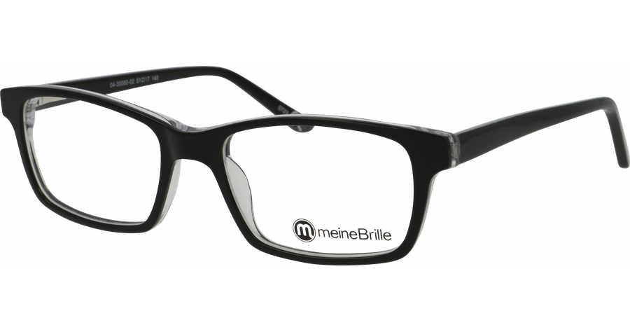 meineBrille Brille Unisex meineBrille 04-30080-02, Schwarz/Crystal Ansicht 1