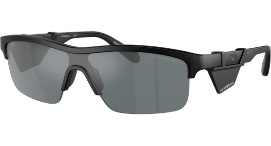 Emporio Armani EA4218 50016G - Sonnenbrille Herren - Fassung: Schwarz, Kunststoff, Irregulär - Glasfarbe: Grau Verspiegelt Schwarz - Ansicht 2