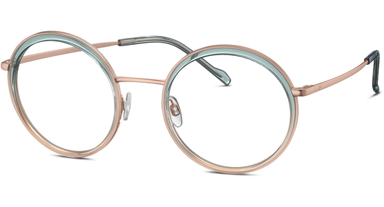 Titanflex Brille 826040 53 20 Damen Fassung: Gold, Rund, Vollrand - Ansicht 2