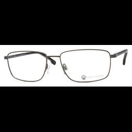 meineBrille 04-12050-01, Gun/Schwarz Schräg rechteckige Brille