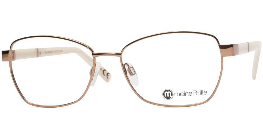 meineBrille 04-06020-01, Kupfergold/Alabaster Cateye Brille