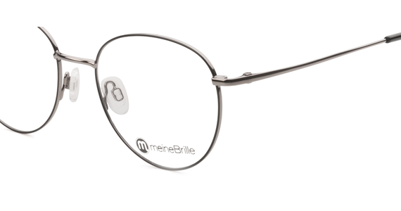 meineBrille 04-96090-01, Schwarz/Gun Glänzend nah - Ansicht 4