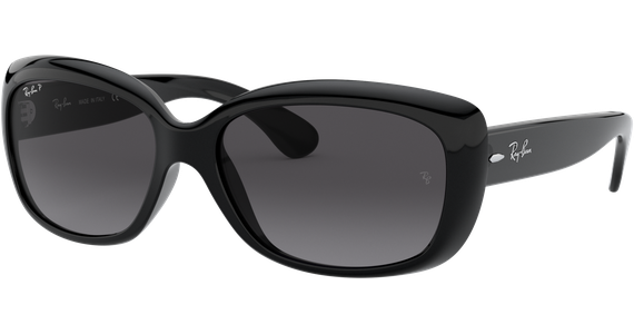 Ray-Ban RB4101 Jackie Ohh Glänzend Schwarz / Verlauf Grau 601/T3 58 Sonnenbrille Damen - Ansicht 2