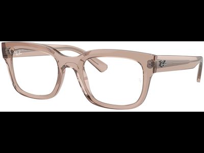 Ray-Ban Brille Unisex Ray-Ban Chad RX7217 8317, Glänzendes Hellbraun transparent Ansicht 3