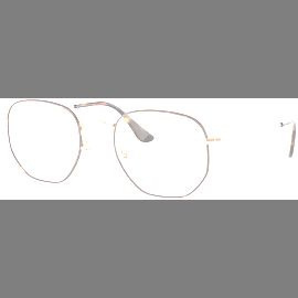 Ray-Ban Brille RX6448 3176, Glänzendes Havana auf Roségold