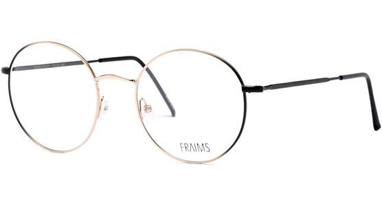 Fraims Brille 03-97170-03 Celine, Schwarz Matt Gold Rund - Ansicht 2