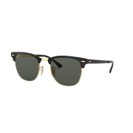 Ray-Ban Clubmaster Metal RB3716 187/58 Sonnenbrille Unisex Fassung Schwarz Metall Eckig Glasfarbe Grün