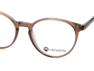 meineBrille 04-12070-01, Braun transparent glänzend Nah