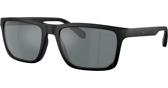 Emporio Armani EA4219 50016G - Sonnenbrille Herren - Fassung: Schwarz, Kunststoff, Rechteck - Glasfarbe: Grey Mirror Black - Ansicht 2