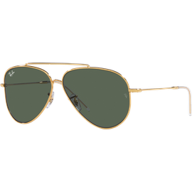 Ray-Ban Aviator Reverse RBR0101S 001/VR Gold/Grün 59 - MEDIUM - Sonnenbrille Unisex - Fassung: Gold, Metall, Pilot - Glasfarbe: Grün