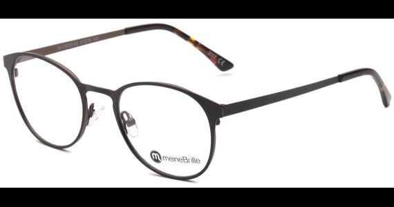 meineBrille 04-79000-02, Schwarz/Nougat Matt links - Ansicht 2