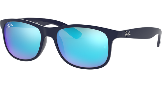 Ray-Ban Andy RB4202 615355 verspiegelte Sonnenbrille blaues Glas - Ansicht 2