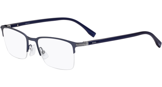 HUGO 1007/IT - Halbrand Brille Herren - Fassung: Blau, Metall - Ansicht 3