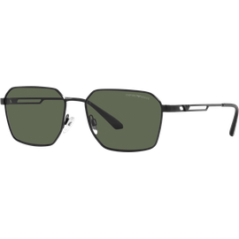 Emporio Armani EA2140 300171 - Sonnenbrille Herren - Fassung: Schwarz, Metall, Rechteck - Glasfarbe: Grün