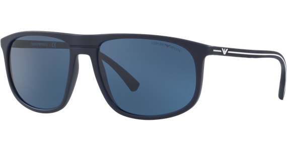 Emporio Armani EA4118 569280 - Sonnenbrille Herren - Fassung: Blau, Kunststoff, Eckig - Glasfarbe: Blau - Ansicht 2