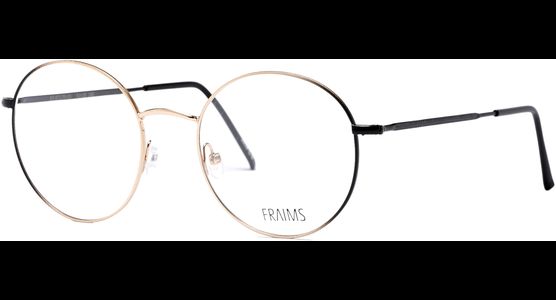Fraims Brille 03-97170-03 Celine, Schwarz Matt Gold Rund - Ansicht 2