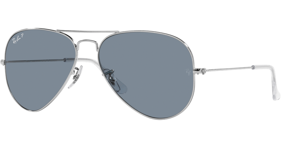 Ray-Ban Aviator Classic RB3025 003/02 Silber/Blau 58 - Sonnenbrille