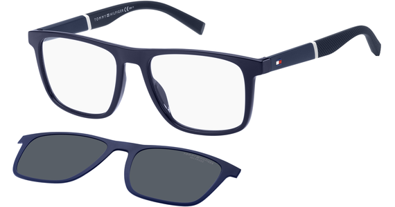 TOMMY HILFIGER TH 1903/CS Blau Brille mit Sonnenclip - Ansicht 2