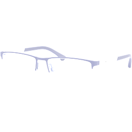 Emporio Armani EA1041 3131 - Brille Herren - Fassung: Halbrand, Blau, Metall, Rechteck