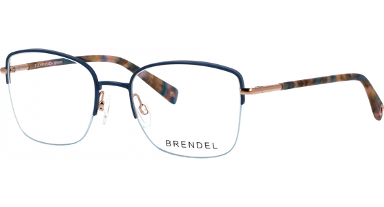 Brendel 902418 52 70 - Halbrand Brille Damen - Fassung: Blau, Metall - Ansicht 3