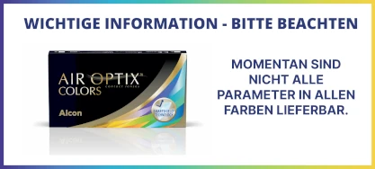 Air Optix Colors 2er Farbige Kontaktlinsen Hinweis Lieferzeit