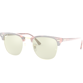 Ray-Ban Clubmaster Classic RB3016 990/58 Sonnenbrille Unisex Fassung Havanna Kunststoff Eckig Glasfarbe Grün