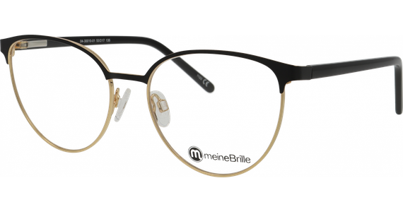 meineBrille 04-30010-01 Schwarz matt/Gold glänzend - Ansicht 2