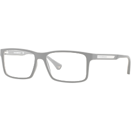 Emporio Armani EA3038 5063 - Brille Herren - Fassung: Schwarz, Kunststoff, Rechteck - Glasfarbe: Grau
