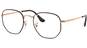 Ray-Ban 0RX6448 3176, Glänzendes Havana auf Roségold - SMALL