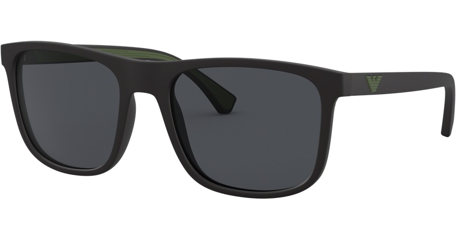 Emporio Armani EA4129 504287 - Sonnenbrille Herren - Fassung: Schwarz, Kunststoff, Eckig - Glasfarbe: Grau