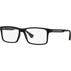 Emporio Armani EA3038 5063 - Brille Herren - Fassung: Schwarz, Kunststoff, Rechteck - Glasfarbe: Grau