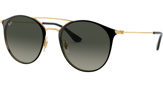 Ray-Ban RB3546 Glänzend Schwarz / Verlauf Grau 187/71 52 Sonnenbrille - Ansicht 2