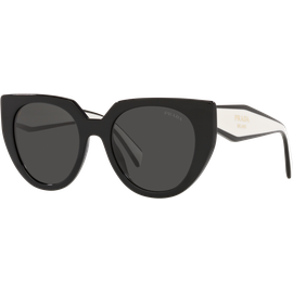 Prada PR 14WS 09Q5S0 Sonnenbrille Schwarz Weiß