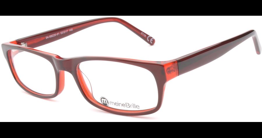 meineBrille 04-69220-01, Braun/Rot links