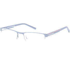 Tommy Hilfiger rechteckige Halbrand Brille Blau