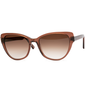 FRAIMS 13-08030-02 Alanis, Braun Transparent glänzend Cateye Sonnenbrille - Ansicht 2