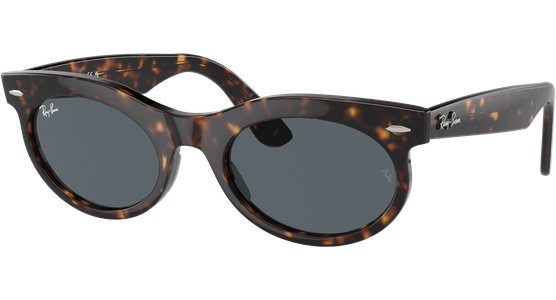 Ray-Ban Wayfarer Oval RB2242 902/R5 - Sonnenbrille Unisex - Fassung: Havanna, Kunststoff, Oval - Glasfarbe: Blau - Ansicht 2