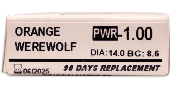 ColourVUE Funny Lens farbige Kontaktlinsen Orange Werewolf - Ansicht 5
