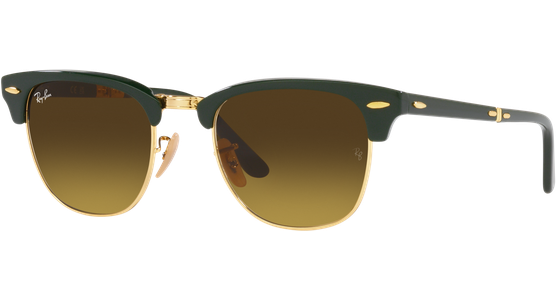 Ray-Ban Clubmaster Folding RB2176 136885 Sonnenbrille Unisex Fassung Grün Kunststoff Eckig Glasfarbe Braun - Ansicht 2