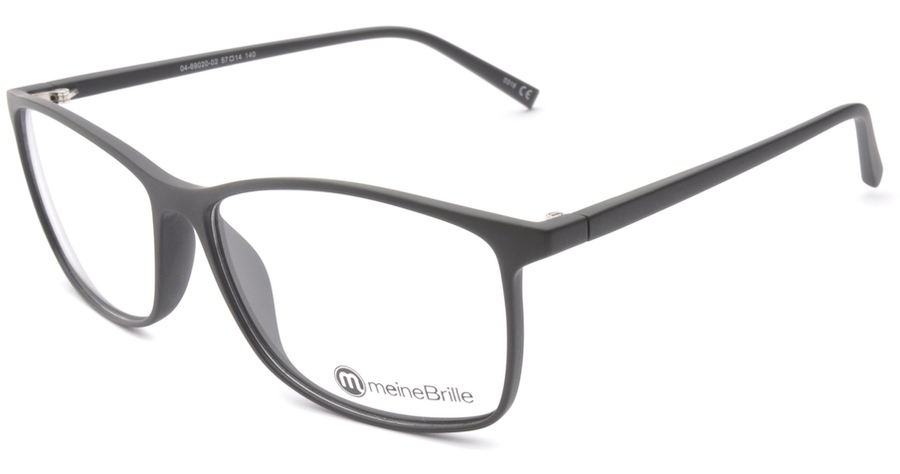 meineBrille 04-69020-02, Schwarz Matt Kunststoff Brille