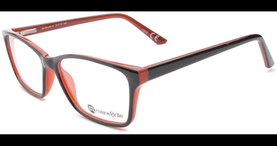 meineBrille 04-69190-01, Schwarz/Rot links