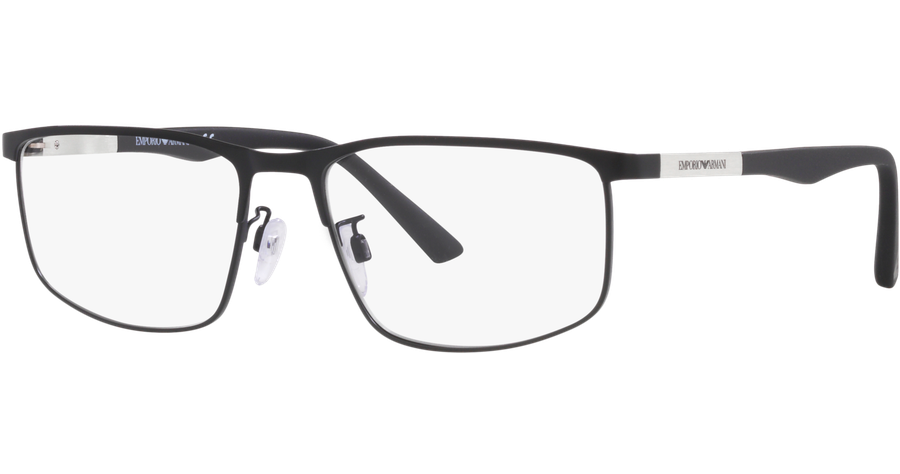 Emporio Armani EA1131 3001 - Brille Herren - Fassung: Schwarz, Metall, Eckig - Glasfarbe: Grau