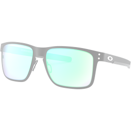 Oakley Holbrook Metal 0OO4123 412304, Matt Schwarz/Jade Iridium Sport-Sonnenbrille