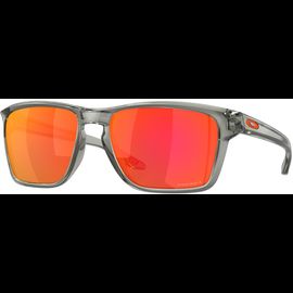Oakley Sylas OO9448 944832 57 - Sonnenbrille Herren - Fassung: Grau, Kunststoff, Rechteck - Glasfarbe: Rot, verspiegelt