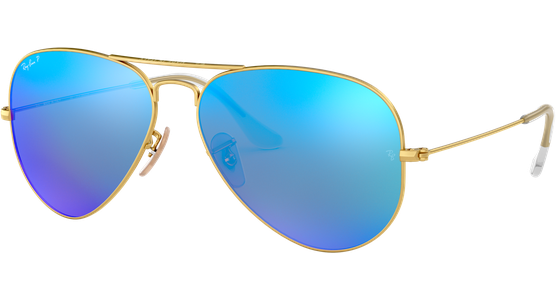 Ray-Ban Aviator Flash Lenses RB3025 112/4L Gold/Blau verspiegelte Sonnenbrille - Ansicht 2