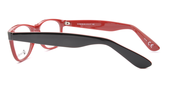 meineBrille 04-69150-02, Schwarz/Rot seite - Ansicht 5
