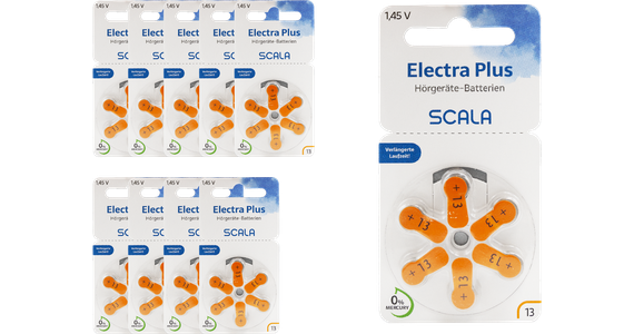 Scala Hörgerätebatterien Electra plus 13 (180 Stk.) - Ansicht 3