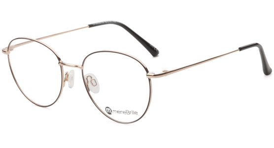 meineBrille 04-96090-02, Braun Matt/Gold Glänzend links - Ansicht 2