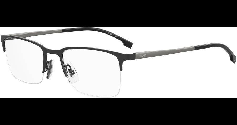 HUGO 1187 - Halbrand Brille Herren - Fassung: Schwarz, Metall