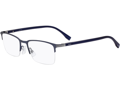 HUGO 1007/IT - Halbrand Brille Herren - Fassung: Blau, Metall